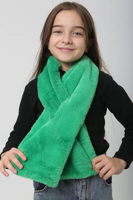 Remsa - Children's Plush Scarf Neck Warmer RKB-Ç-01 Green Remsa - Children's Plush Scarf Neck Warmer RKB-Ç-01 Green