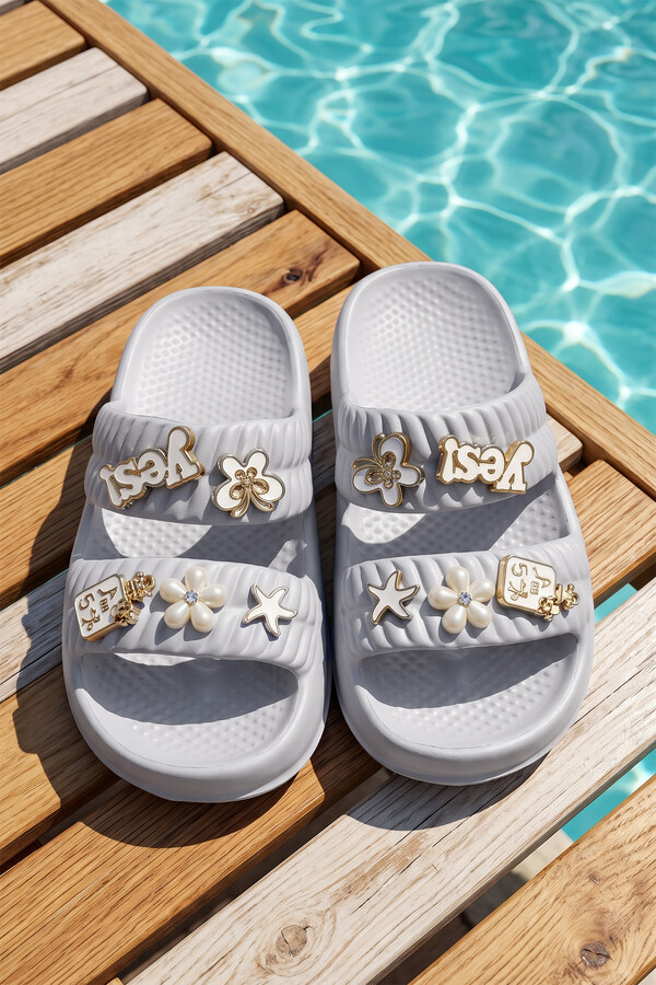 Children's Stone Embellished Sandals - Thumbnail