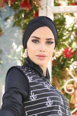 Remsa Mayo - Çift Taraflı Çapraz ve Büzgü Deniz Bone Siyah R-1009