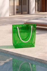 Remsa - Clear Woven Strap Beach Tote Bag