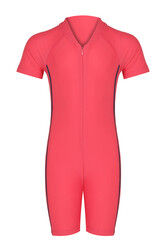 Adasea - Clous 5155 Coral Short Sleeve Shorts Children's Swimsuit Overall