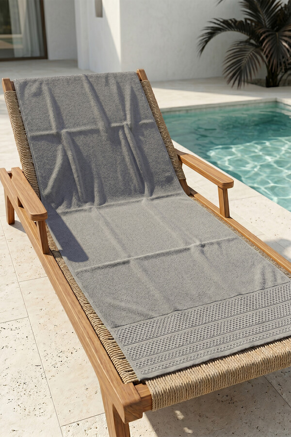 Cotton Beach Pool Bath Towel 02 Fume - Thumbnail