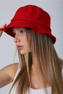 Remsa - Cotton Bucket Hat RŞ-110 Red Remsa - Cotton Bucket Hat RŞ-110 Red