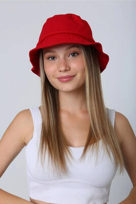 Remsa - Cotton Bucket Hat RŞ-110 Red (1) Remsa - Cotton Bucket Hat RŞ-110 Red (1)