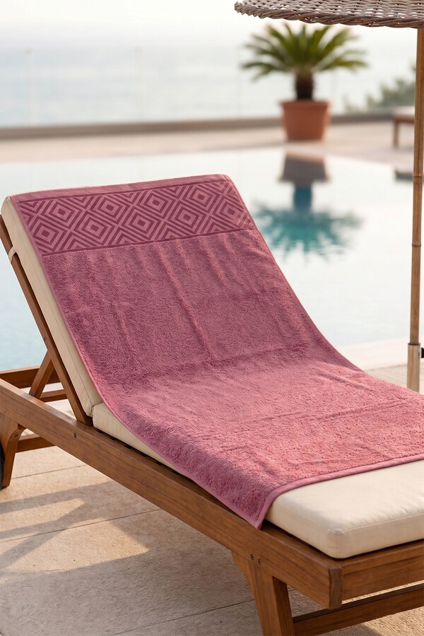 Cotton Sea Pool Beach Bath Towel 05 Dusty Rose - Thumbnail