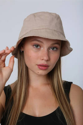 Remsa - Cotton Tie-Back Bucket Hat Beige (1)