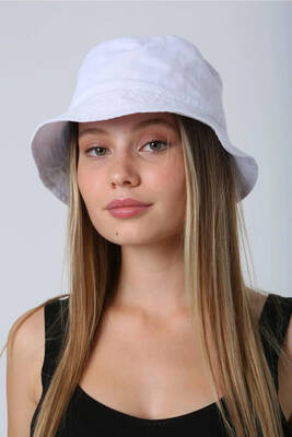 Remsa - Cotton Tie-Back Bucket Hat White (1) Remsa - Cotton Tie-Back Bucket Hat White (1)