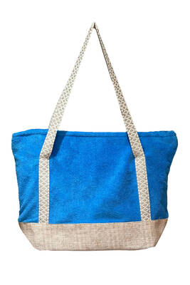 Remsa - Cotton Towel Beach Bag Blue
