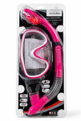 Bermuda - Dalış Gözlük Maske 14+ Şnorkel Seti 02 Pembe