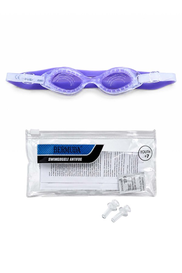 Deniz Havuz 7+ Kulaklıklı Yüzücü Gözlük 08 Mor - Thumbnail