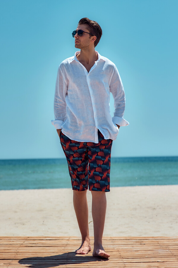 Desenli Erkek Şort Kapri Mayo RKS-04 Remsa Mayo - Thumbnail