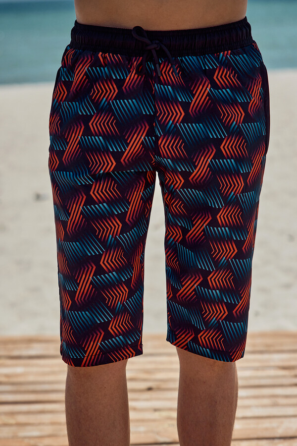 Desenli Erkek Şort Kapri Mayo RKS-04 Remsa Mayo - Thumbnail