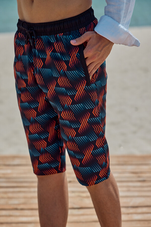 Desenli Erkek Şort Kapri Mayo RKS-04 Remsa Mayo - Thumbnail