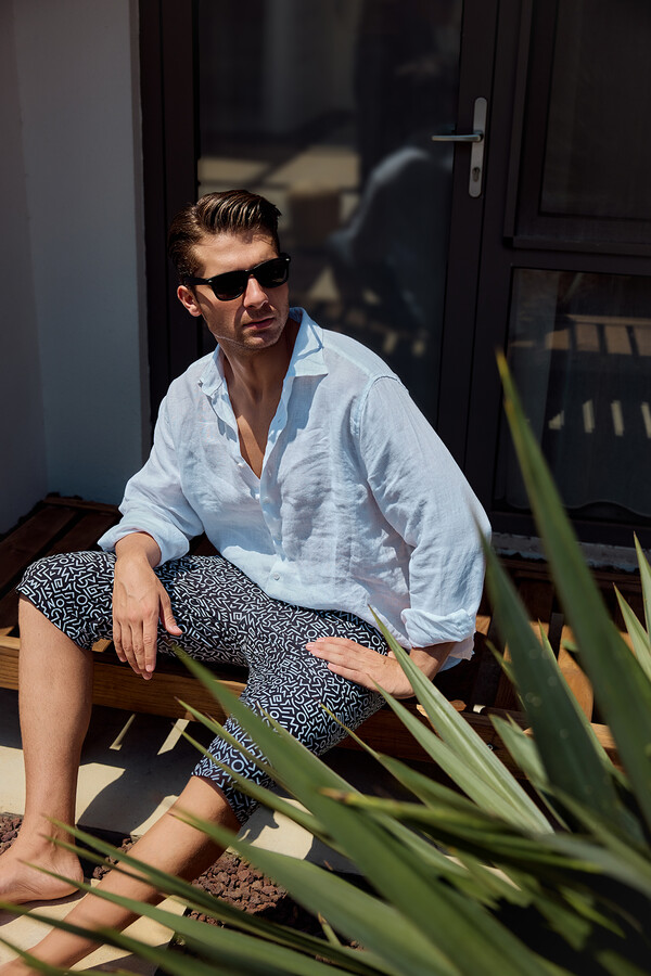 Desenli Erkek Şort Kapri Mayo RKS-06 Remsa Mayo - Thumbnail