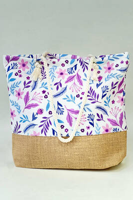 Remsa - Desenli Plaj Çantası RÇ-P-01 Çiçek Remsa - Desenli Plaj Çantası RÇ-P-01 Çiçek