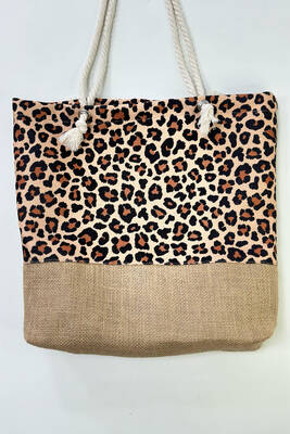 Remsa - Desenli Plaj Çantası RÇ-P-01 Leopar (1)