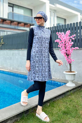 Remsa - Design Fully Covered Hijab Swimsuit Remsa Swimwear 900-402 Remsa - Design Fully Covered Hijab Swimsuit Remsa Swimwear 900-402