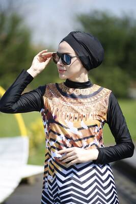 Remsa - Design Fully Covered Hijab Swimsuit Remsa Swimsuit ANTIQUE