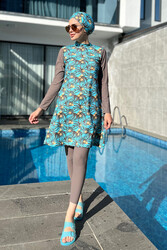 Remsa Mayo - Design Fully Covered Hijab Swimsuit Remsa Swimwear Brown 900-400-4