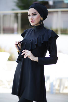 Remsa - Remsa Swimwear Lycra Full Covered Hijab Swimsuit Ruffle Flounce R032 Hatice Sultan (1) Remsa - Remsa Swimwear Lycra Full Covered Hijab Swimsuit Ruffle Flounce R032 Hatice Sultan (1)