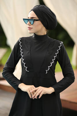 Remsa - Angel Wing Design Lycra Fully Covered Hijab Swimsuit R034