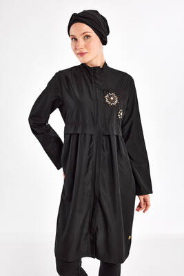 Adasea - Designer Full Coverage Modest Swimsuit Kristina 1404 Black (1) Adasea - Designer Full Coverage Modest Swimsuit Kristina 1404 Black (1)