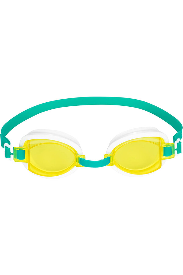 Diver Goggles 7+ Yellow with Turquoise/Green Strap - Thumbnail