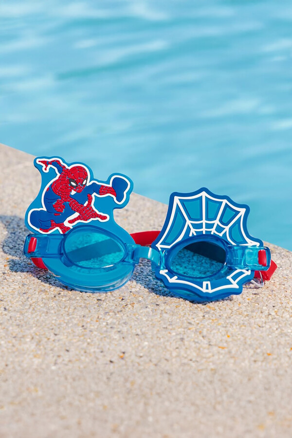 Diver Goggles with Blue, Red, and Black Pattern - Thumbnail