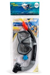 Bermuda - Diving Goggle Mask and Snorkel Set in Black and Grey