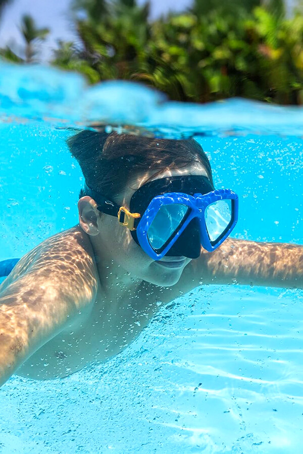 Diving Mask Goggles 7+ Navy Blue - Thumbnail