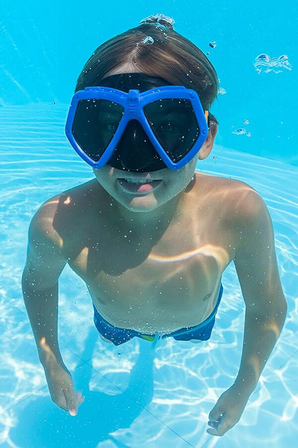 Diving Mask Goggles 7+ Navy Blue - Thumbnail