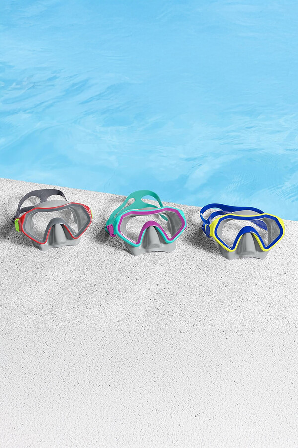 Diving Mask Goggles 01 Yellow Navy - Thumbnail