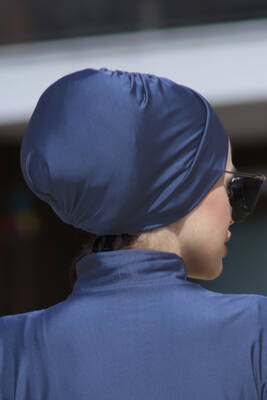 Remsa - Double-Sided Crossed And Ruched Swim Cap Light Navy R-1009 (1) Remsa - Double-Sided Crossed And Ruched Swim Cap Light Navy R-1009 (1)