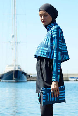Mayovera - Dynamic Blue Full-Cover Modest Swimwear Set (1)