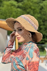 Remsa Mayo - El Örgü Hasır Şapka RŞ-85 Camel