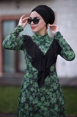 Emayo - Emayo Likralı Tam Kapalı Tesettür Mayo 1927 Melike Yeşil (1) Emayo - Emayo Likralı Tam Kapalı Tesettür Mayo 1927 Melike Yeşil (1)