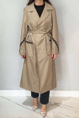 Remsa - Embroidered Detail Long Jacket 17000 Vizon