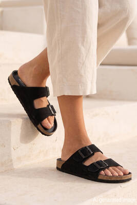 Remsa - Adjustable Strap Flat Sole Slipper