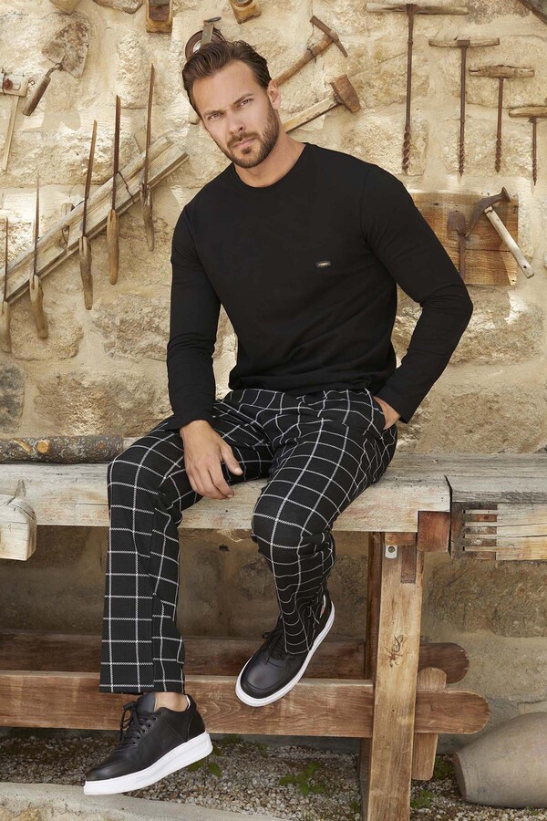Erkek Aydoğan Jakarlı Pijama Takımı 3376 Siyah
