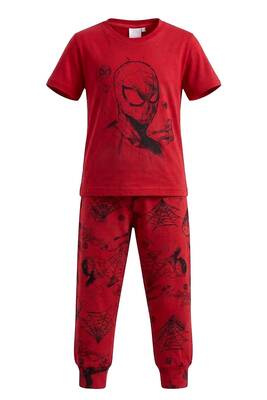 Remsa - Erkek Çocuk Pamuk Penye Pijama Takımı 4298 Kırmızı (1)