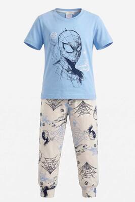 Remsa - Erkek Çocuk Pamuk Penye Pijama Takımı 4298 Mavi03 (1)