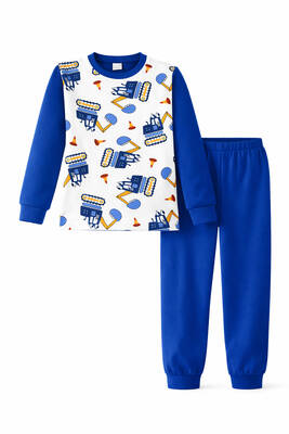 Remsa - Erkek Çocuk Pamuklu Desenli Pijama Takımı 6068-18 Saks03