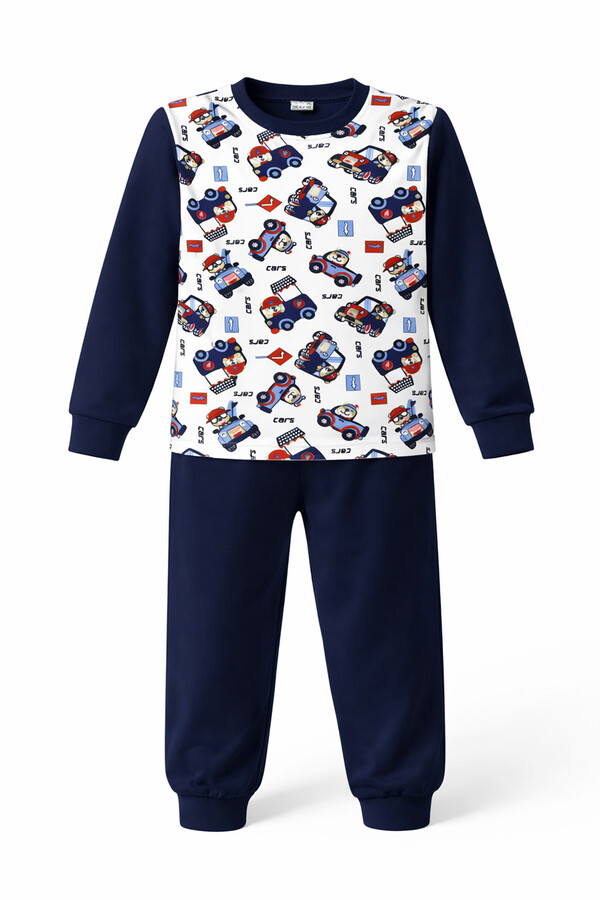 Erkek Çocuk Pamuklu Desenli Pijama Takımı 6068-20 Laci02 - Thumbnail