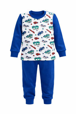 Remsa - Erkek Çocuk Pamuklu Desenli Pijama Takımı 6068-21 Saks02 (1)
