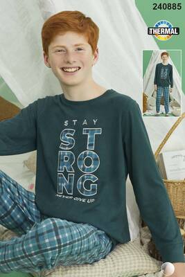 Aydoğan - Erkek Çocuk Termal Pijama Takımı 240885 Petrol (1)