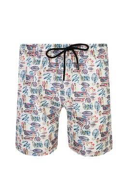 Lapieno - Erkek Deniz Havuz Şortu Desenli Chase S262 Ekru Lapieno - Erkek Deniz Havuz Şortu Desenli Chase S262 Ekru