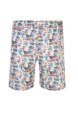 Lapieno - Erkek Deniz Havuz Şortu Desenli Chase S262 Ekru (1) Lapieno - Erkek Deniz Havuz Şortu Desenli Chase S262 Ekru (1)