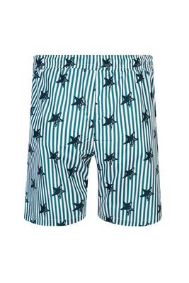 Lapieno - Erkek Deniz Havuz Şortu Desenli Crew S244 Yeşil (1)