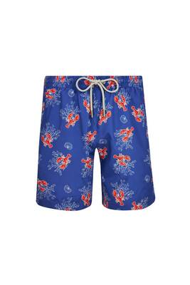 Lapieno - Erkek Deniz Havuz Şortu Desenli Hank S246 Turkuaz