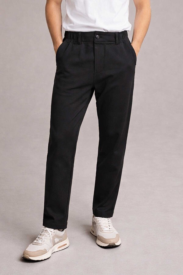 Erkek Fermuar Detay Pantolon 3171 Siyah - Thumbnail